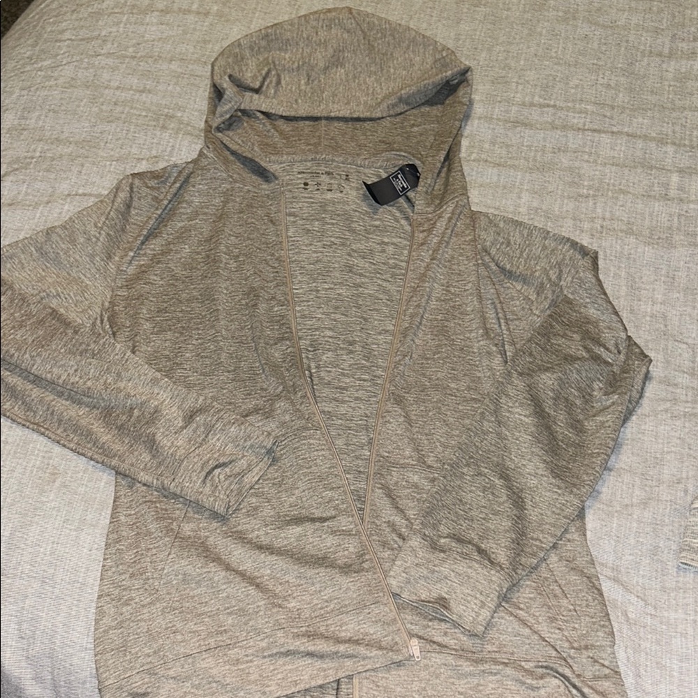 Abercrombie Heathered Zip-Up Hoodie
